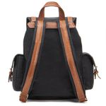 Mochila Masculina em Lona e Couro Legítimo 