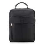 Mochila Compacta em Couro Com Suporte Para Notebook 