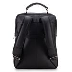 Mochila Compacta em Couro Com Suporte Para Notebook 