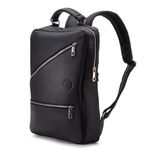 Mochila Compacta em Couro Com Suporte Para Notebook 