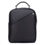 Mochila Compacta em Couro Com Suporte Para Notebook