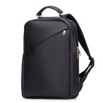 Mochila Compacta em Couro Com Suporte Para Notebook