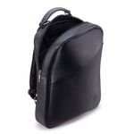 Mochila Compacta em Couro Com Suporte Para Notebook