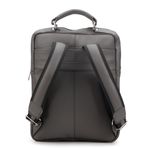 Mochila Compacta em Couro Com Suporte Para Notebook 