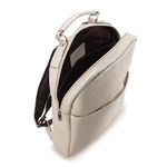 Mochila Compacta em Couro Com Suporte Para Notebook 