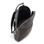 Mochila Compacta em Couro Com Suporte Para Notebook 