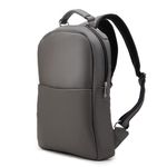 Mochila Compacta em Couro Com Suporte Para Notebook 