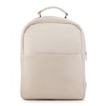 Mochila Compacta em Couro Com Suporte Para Notebook 