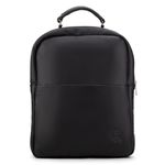 Mochila Compacta em Couro Com Suporte Para Notebook
