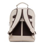 Mochila Compacta em Couro Com Suporte Para Notebook 