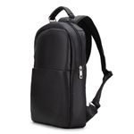 Mochila Compacta em Couro Com Suporte Para Notebook