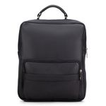Mochila Compacta em Couro Com Suporte Para Notebook 