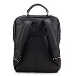 Mochila Compacta em Couro Com Suporte Para Notebook 