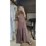 Vestido Boho Chic Marrom