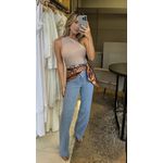 Wide Leg Blue Jeans