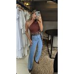 Wide Leg Blue Jeans