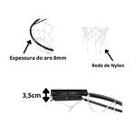 Cesta Basquete 35cm c/ Rede Aro 8mm JFIT