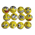 Bolinha Espuma Macia Apertar Anti Stress Fisioterapia Smile Carinhas Engraçadas Emoji JFIT