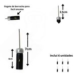 6 Bico Agulha p/ Bomba de Ar Encher Inflar Bolas Futebol JFIT