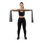Kit c/ 3 Faixa Elástica p/ Pilates Fisioterapia (Leve, Médio e Forte) - Thera Band p/ Exercícios HID 