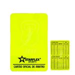 Kit Cartão Árbitro Campo Juiz Futebol Profissional Amarelo Vermelho