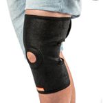 Joelheira Elastica Ajustavel Compresão Ortopedica Longa Reforço Patelar Neoprene e Orificio Hidrolight