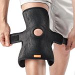 Joelheira Elastica Ajustavel Compresão Ortopedica Longa Reforço Patelar Neoprene e Orificio Hidrolight