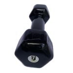 Halter 03kg Emborrachado Sextavado Revestido Peso Braço Biceps Musculação Academia JFIT