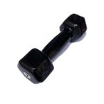 Halter 03kg Emborrachado Sextavado Revestido Peso Braço Biceps Musculação Academia JFIT