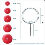 Suporte Bola Suiça Academia Pilates 55cm até 85cm 