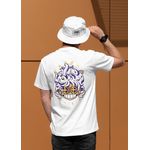 Camiseta Feminina One Piece Branca – Edição Especial Luffy Gear 5 Sun God Nika