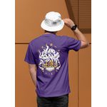 Camiseta Feminina One Piece Roxa – Luffy Gear 5 Joy Boy Aesthetic