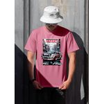 Camiseta Oversized Masculina Japan Street Warrior Rosa Bebê – Streetwear Premium JBG Store