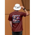 Camiseta Masculina Drift Legends Bordô – Estampa JDM Automotive Premium