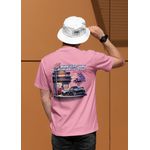 Camiseta Masculina Drift Legends Rosa Bebê – Estampa JDM Automotive Premium