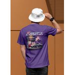 Camiseta Masculina Drift Legends Roxa – Estampa JDM Automotive Streetwear