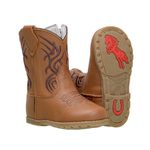 Bota Texana Baby Couro Legítimo Castor Café 