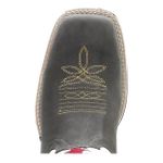 Bota Texana Masculina Bico Quadrado Couro Cinza e Gelo