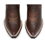 Bota Texana Bico Fino Country Masculina Couro Floater Café