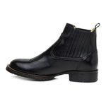 Bota Masculina Cano Curto Bico Redondo Couro Latego Preto