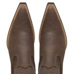 Bota Country Masculina Bico Fino Couro Bovino Tubarão Café