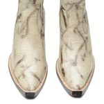 Botina Country Masculina Bico Fino Cano Curto Couro Legítimo Bovino Cobra Osso