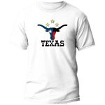 Camiseta Country Texas Branca 100% Algodão