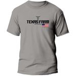 Camiseta Country Texas Farm Cinza Claro 100% Algodão