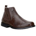 Botina Masculina Alto Conforto Estilo Urbano Couro Legítimo Floater Café