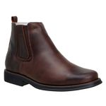Botina Masculina Beretta Alto Conforto Couro Legítimo Fóssil Café