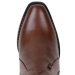 Botina Country Masculina Bico Afinado Couro Floater Pinhão