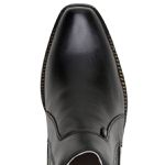 Botina Country Masculina Bico Afinado Couro Látego Preto