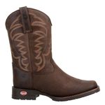 Bota Texana Masculina Couro Crazy Horse Café Solado Texas