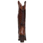Bota Country Feminina Texana Bico Fino Couro Bovino Legítimo Mamute Café / Fóssil Havana / Fóssil Café Com Ajuste